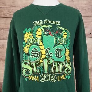 UNIVERSITY OF ROLLA MSM 2019 ST PATS DAY ST PATRICKS DAY SWEATSHIRT SZ XL **READ